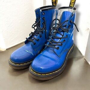 Blue doc marten Lace-Up Boots y2k streetwear 6